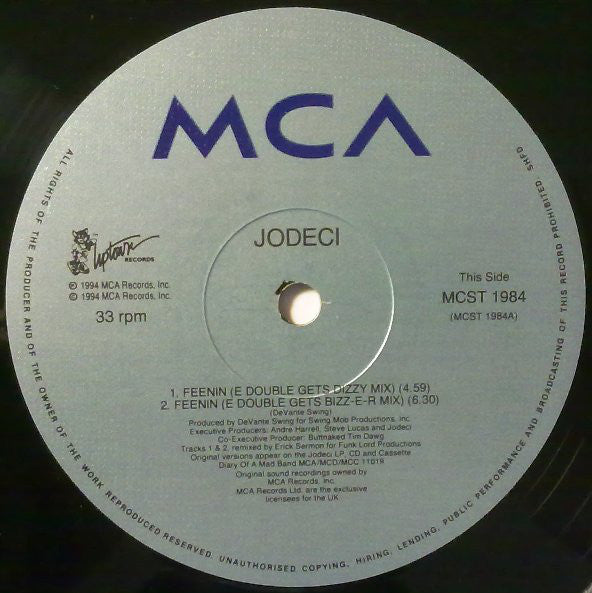 Jodeci : Feenin' (12", Single, 1/2)