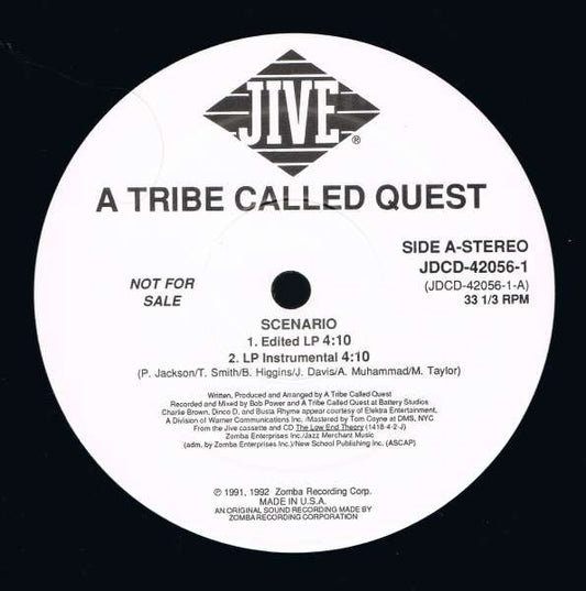 A Tribe Called Quest : Scenario (12", Promo)