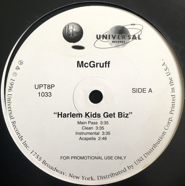 McGruff* : Harlem Kids Get Biz (12", Promo)