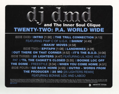 DJ DMD And The Inner Soul Clique : Twenty-Two: P.A. World Wide (2xLP, Album, Promo, Cle)