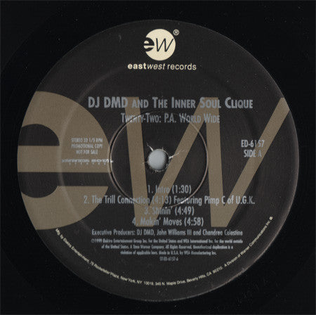 DJ DMD And The Inner Soul Clique : Twenty-Two: P.A. World Wide (2xLP, Album, Promo, Cle)