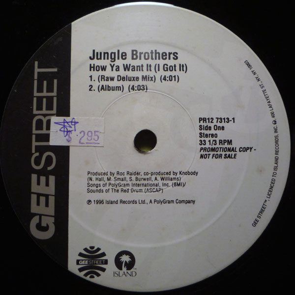 Jungle Brothers : How Ya Want It (I Got It) (12", Promo)