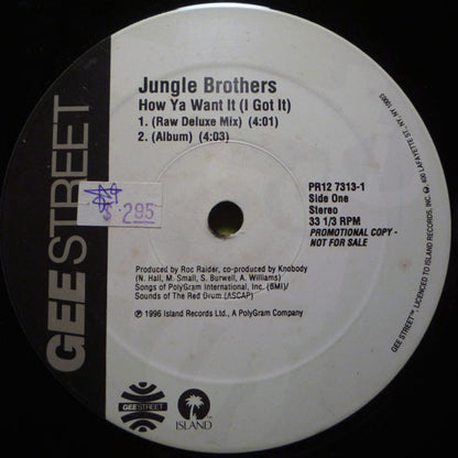 Jungle Brothers : How Ya Want It (I Got It) (12", Promo)