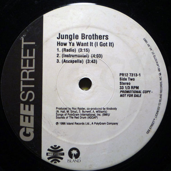 Jungle Brothers : How Ya Want It (I Got It) (12", Promo)