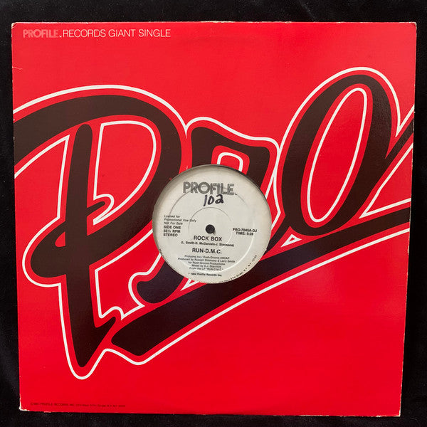 Run-DMC : Rock Box (12", Promo)