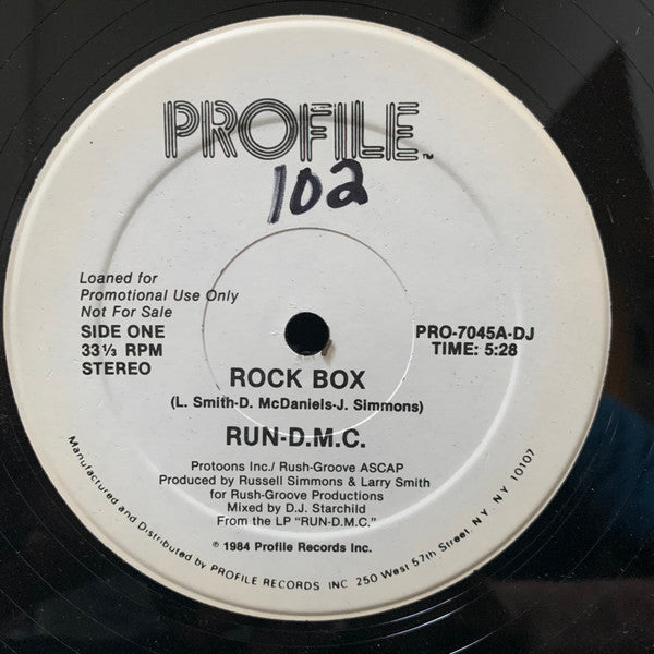 Run-DMC : Rock Box (12", Promo)