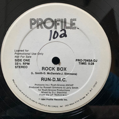 Run-DMC : Rock Box (12", Promo)