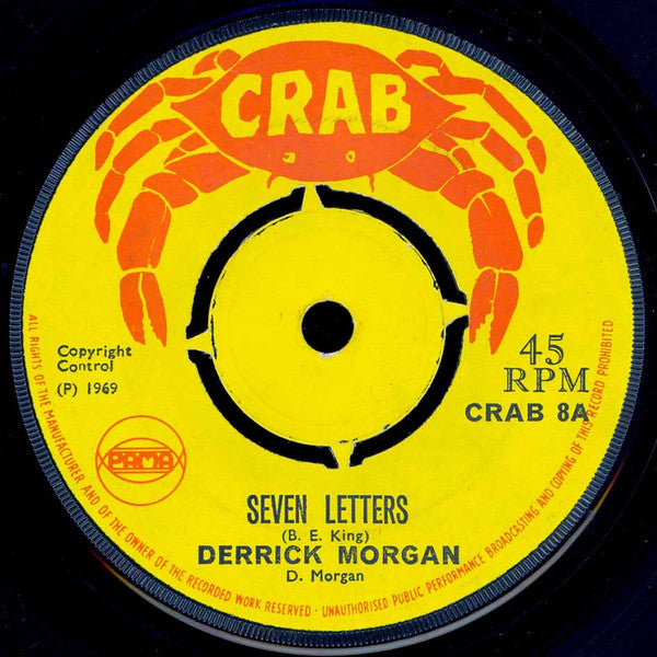 Derrick Morgan / The Tartons : Seven Letters / Lonely Heartaches (7", Single)