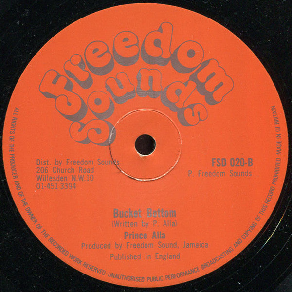 George Fullwood / Prince Alla : Stop And Think Me Over / Bucket Bottom  (12")