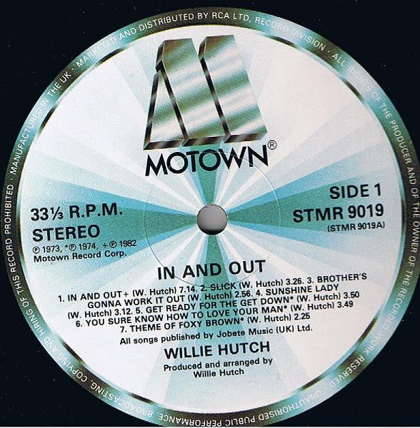 Willie Hutch : In And Out (LP, Album, Comp)