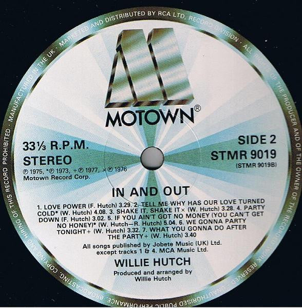 Willie Hutch : In And Out (LP, Album, Comp)