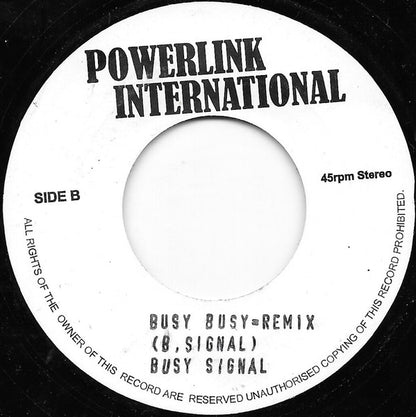 Buju Banton / Busy Signal : Sensimenia = Remix / Busy Busy = Remix (7")