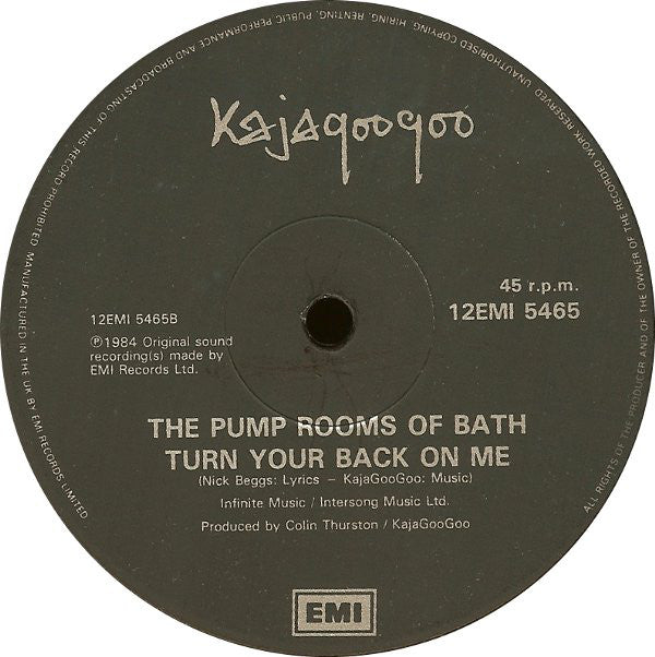 Kajagoogoo : Turn Your Back On Me (Extended Mix) (12", Single)