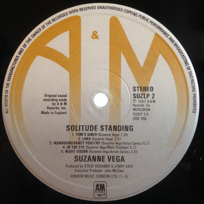 Suzanne Vega : Solitude Standing (LP, Album)