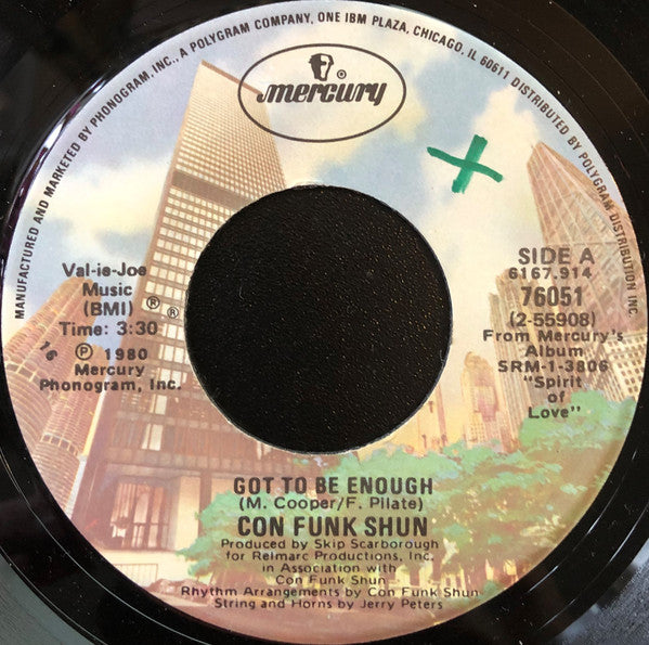 Con Funk Shun : Got To Be Enough (7", Gol)