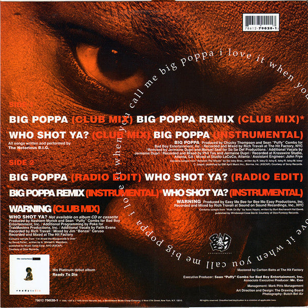 Notorious B.I.G. : Big Poppa (Remix) (12")