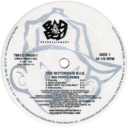 Notorious B.I.G. : Big Poppa (Remix) (12")