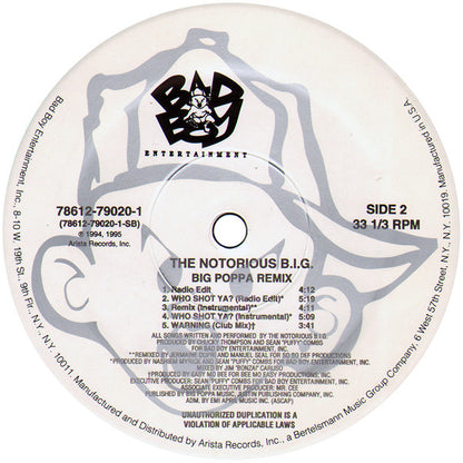 Notorious B.I.G. : Big Poppa (Remix) (12")