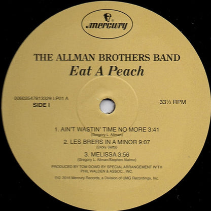 The Allman Brothers Band : Eat A Peach (2xLP, Album, RE, RM, 180)