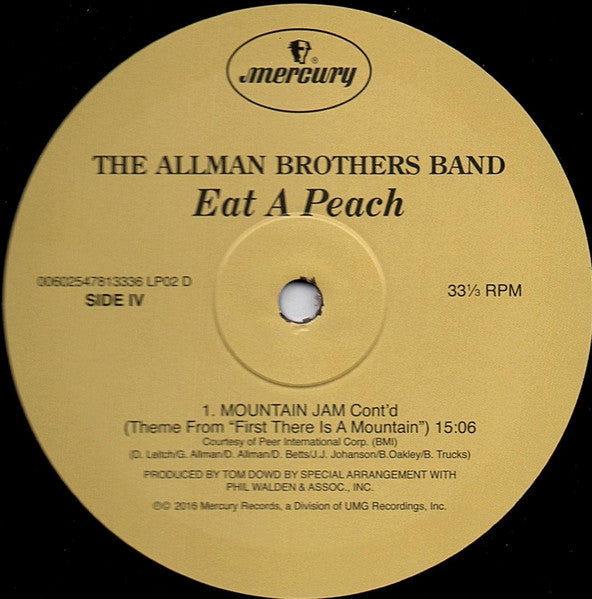 The Allman Brothers Band : Eat A Peach (2xLP, Album, RE, RM, 180)