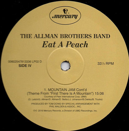 The Allman Brothers Band : Eat A Peach (2xLP, Album, RE, RM, 180)