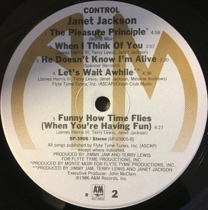 Janet Jackson : Control (LP, Album, RE, R -)