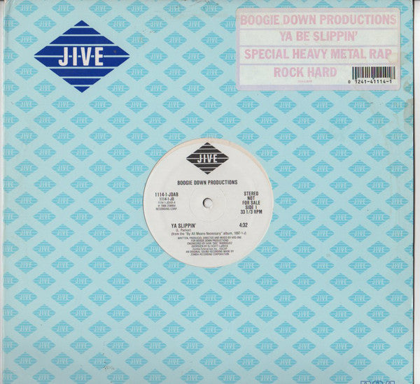 Boogie Down Productions : Ya Slippin' / My Philosophy (12", Promo)
