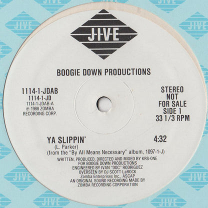 Boogie Down Productions : Ya Slippin' / My Philosophy (12", Promo)