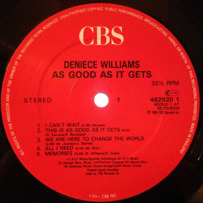 Deniece Williams : As Good As It Gets (LP, Album)