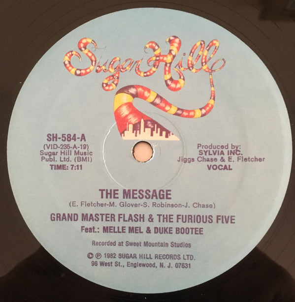 Grand Master Flash & The Furious Five* Feat.: Melle Mel & Duke Bootee : The Message (12", RP)