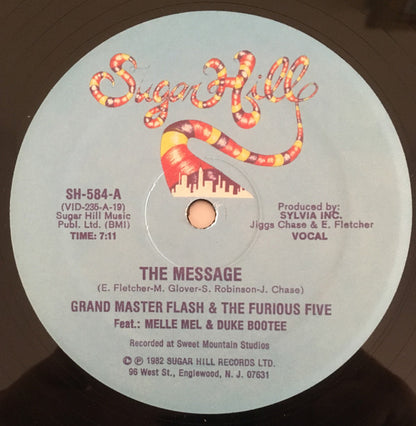 Grand Master Flash & The Furious Five* Feat.: Melle Mel & Duke Bootee : The Message (12", RP)