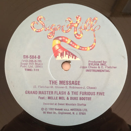 Grand Master Flash & The Furious Five* Feat.: Melle Mel & Duke Bootee : The Message (12", RP)
