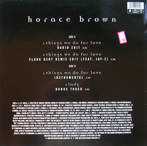 Horace Brown : Things We Do For Love (12")