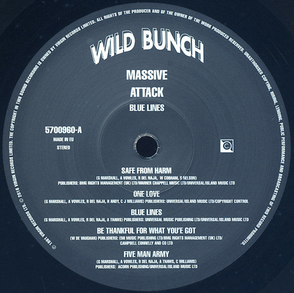 Massive Attack : Blue Lines (LP, Album, RE, 180)