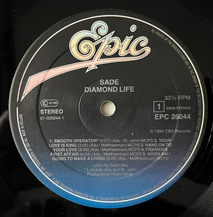 Sade : Diamond Life (LP, Album, Dar)