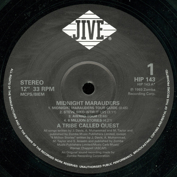 A Tribe Called Quest : Midnight Marauders (2xLP, Album)