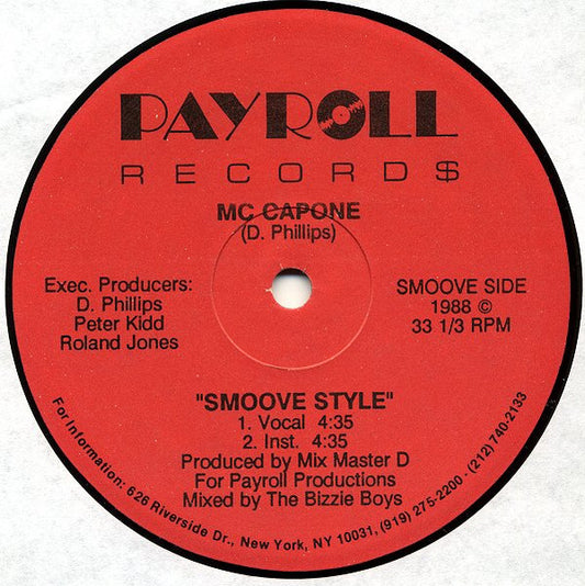 MC Capone (2) / Supreme Nyborn : Smoove Style / Versatility (12")