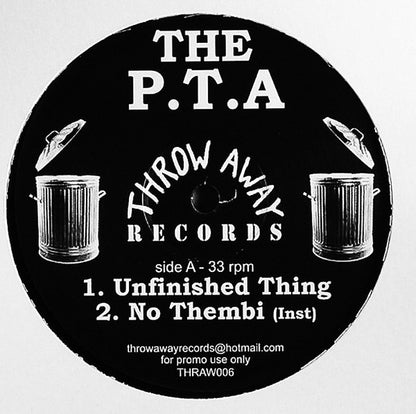 The P. T. A. : Unfinished Thing / No Thembi / One For The Devil (12", Promo)