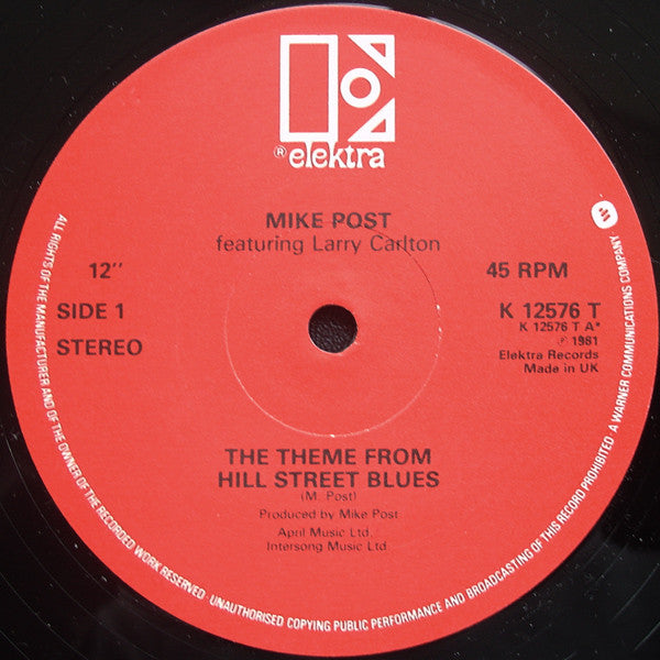 Mike Post Featuring Larry Carlton : The Theme From Hill Street Blues (12")