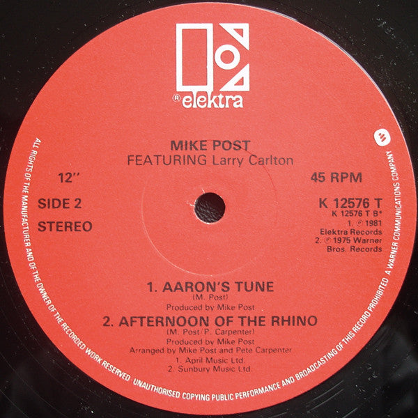 Mike Post Featuring Larry Carlton : The Theme From Hill Street Blues (12")