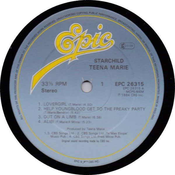 Teena Marie : Starchild (LP, Album)