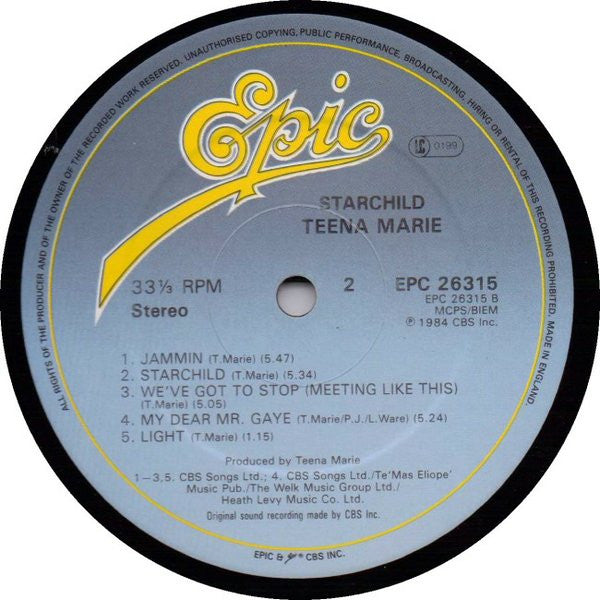 Teena Marie : Starchild (LP, Album)