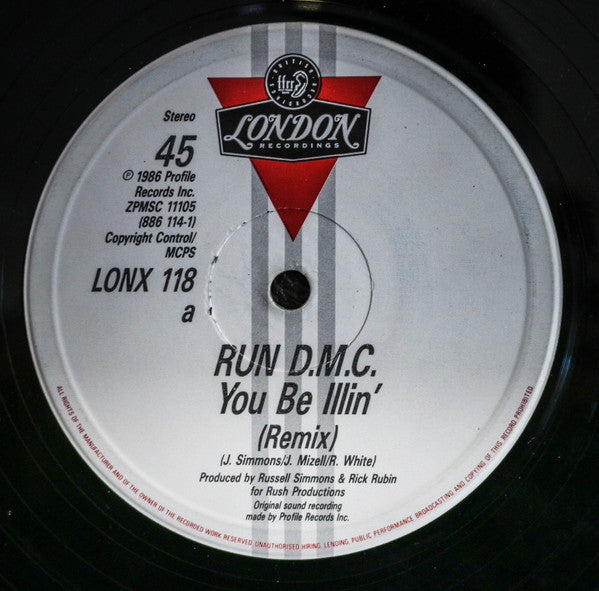 Run-DMC : You Be Illin' (Remix) (12", Single)