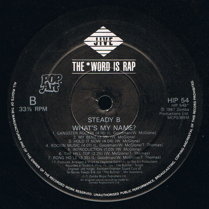 Steady B : What's My Name (LP, Album)