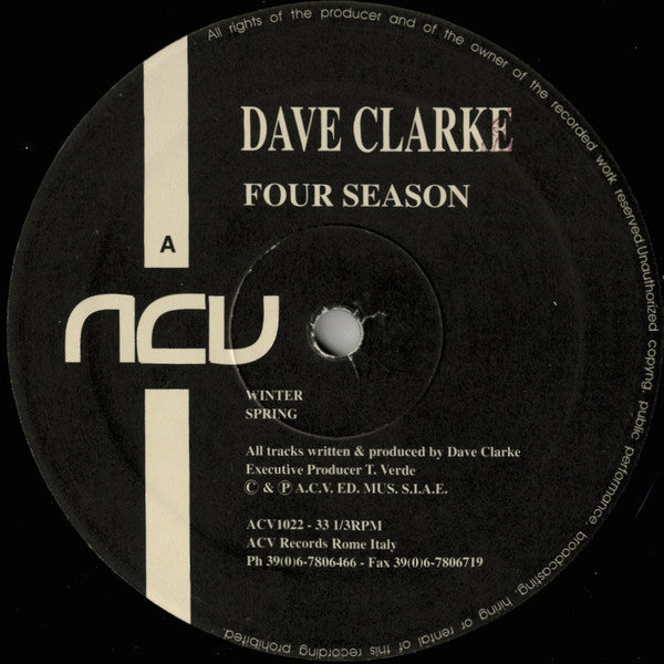 Dave Clarke : Four Seasons (12")