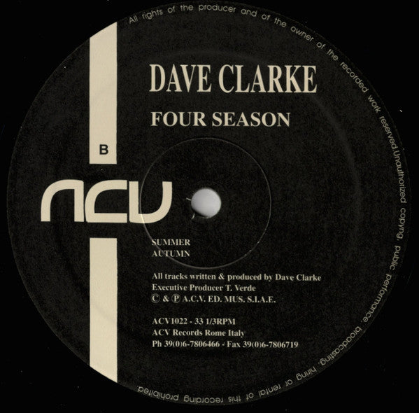 Dave Clarke : Four Seasons (12")