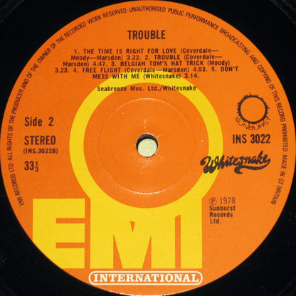 Whitesnake : Trouble (LP, Album, RP)