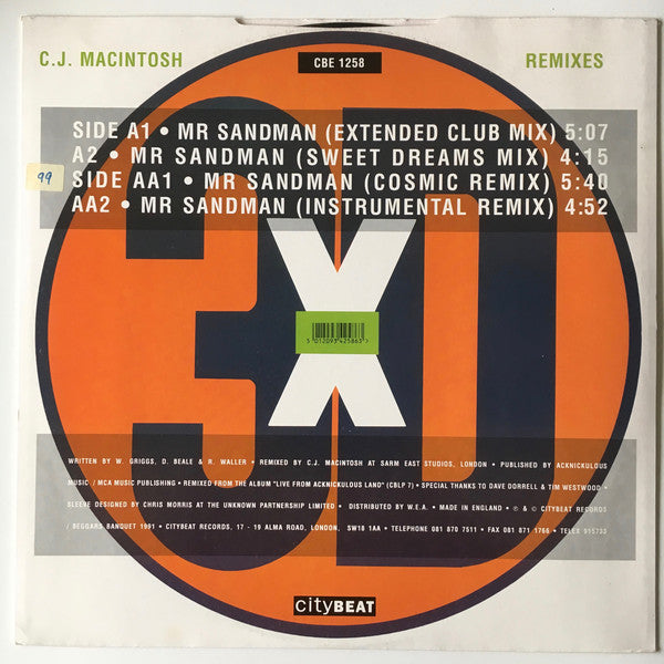 Three Times Dope : Mr Sandman (C.J. Macintosh Remixes) (12")