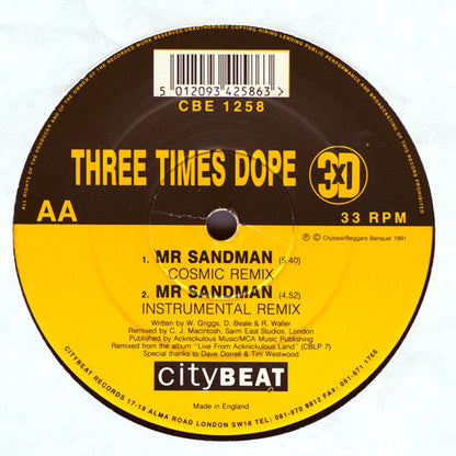 Three Times Dope : Mr Sandman (C.J. Macintosh Remixes) (12")