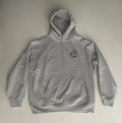 Palace Barbed Tri-Ferg Hoodie Grey Marl